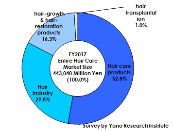 FY2017 Composition Ratio of Hair Care Market by Category